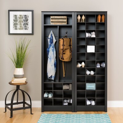 Prepac Space-Saving Shoe Storage Cabinet, Black (BUSR-0009-1)