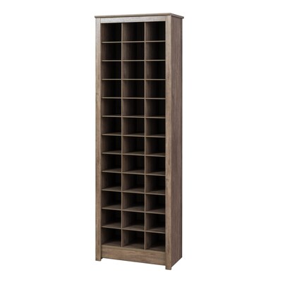 Prepac Space-Saving Shoe Storage Cabinet, Drifted Gray (DUSR-0009-1)
