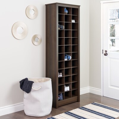 Prepac Space-Saving Shoe Storage Cabinet, Espresso (EUSR-0009-1)