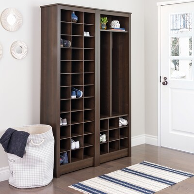 Prepac Space-Saving Shoe Storage Cabinet, Espresso (EUSR-0009-1)