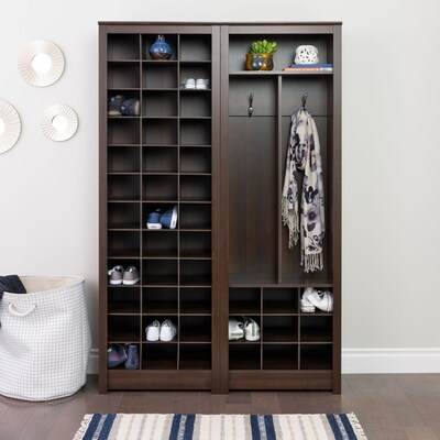 Prepac Space-Saving Shoe Storage Cabinet, Espresso (EUSR-0009-1)