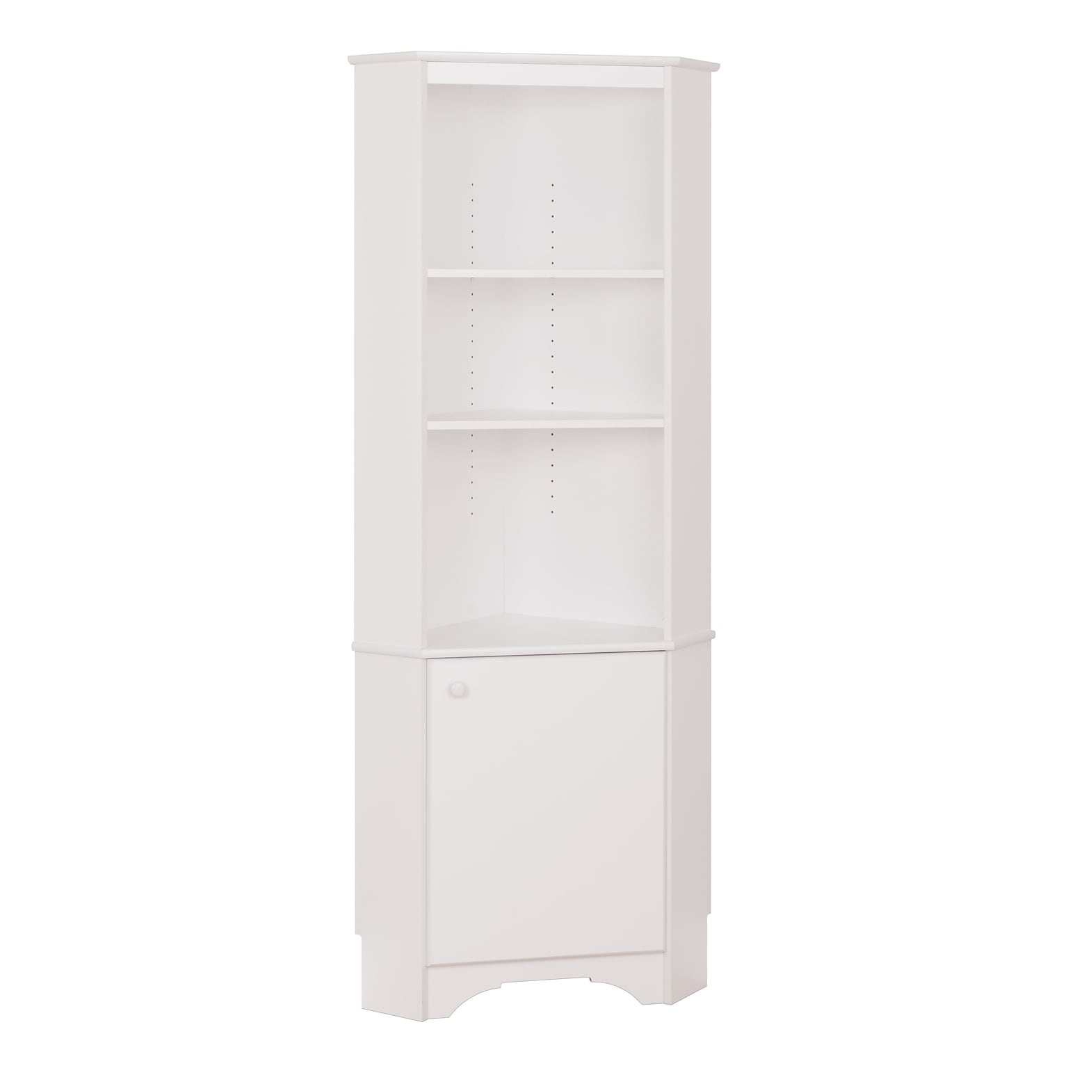 Prepac Elite White Tall 1-Door Corner Storage Cabinet (WSCC-0604-1)