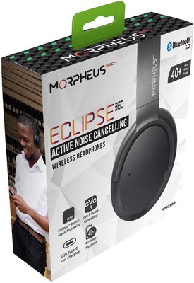 Morpheus 360 Eclipse 360 ANC Wireless Over Ear Headphones, Black (HP9250B)