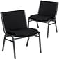 Flash Furniture HERCULES Series Fabric Big & Tall Stack Chair, Black, 2 Pack (2XU60555BK)