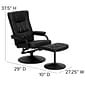 Flash Furniture  LeatherSoft Recliners Black (BT7862BK)