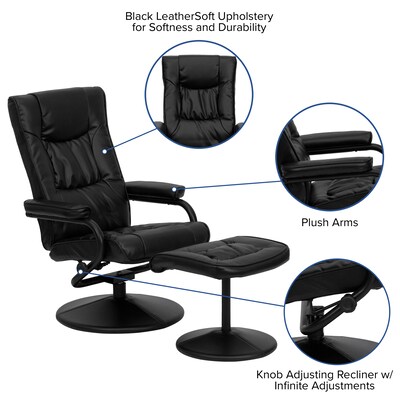 Flash Furniture  LeatherSoft Recliners Black (BT7862BK)