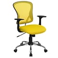 Flash Furniture Alfred Ergonomic Mesh Swivel Mid-Back Task Office Chair, Yellow (H8369FYEL)