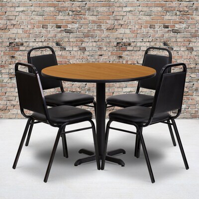 Flash Furniture Table Set, 36"D x 36"W, Wood Grain (HDBF1003-GG)