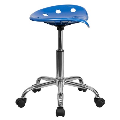 Flash Furniture Vibrant Tractor Seat and Chrome Stool, Blue