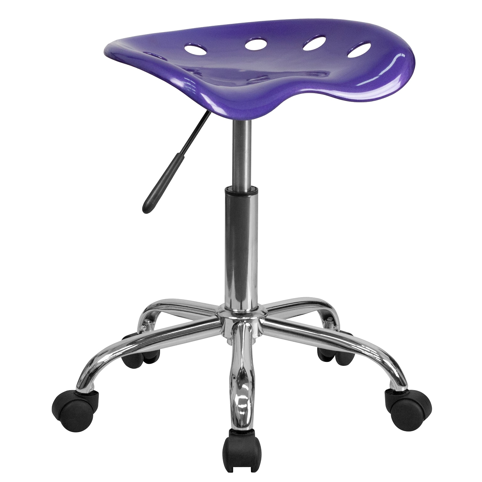 Flash Furniture Vibrant Tractor Seat and Chrome Stool, Violet