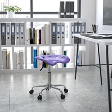 Flash Furniture Vibrant Tractor Seat and Chrome Stool, Violet