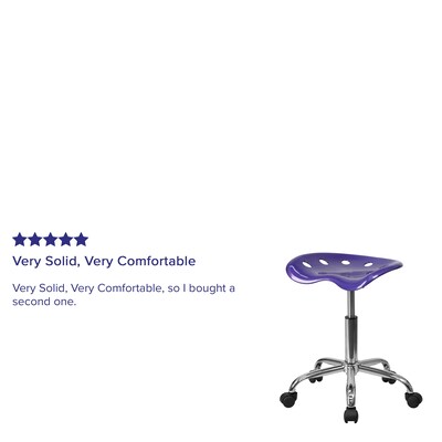 Flash Furniture Vibrant Tractor Seat and Chrome Stool, Violet