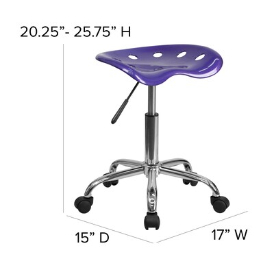 Flash Furniture Vibrant Tractor Seat and Chrome Stool, Violet