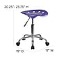 Flash Furniture Vibrant Tractor Seat and Chrome Stool, Violet