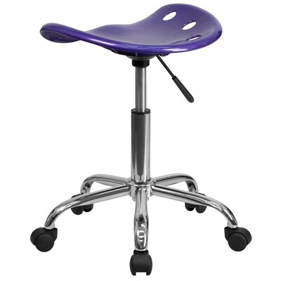 Flash Furniture Vibrant Tractor Seat and Chrome Stool, Violet