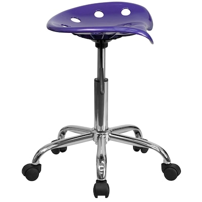 Flash Furniture Vibrant Tractor Seat and Chrome Stool, Violet