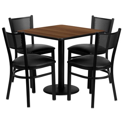 Flash Furniture Table Set, 30D x 30W, Walnut (MD-0005-GG)