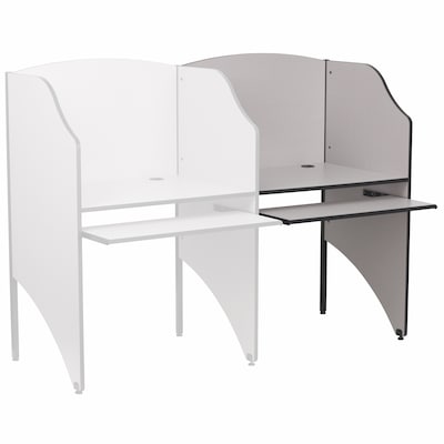 Flash Furniture Add-On Study Carrel, Grey