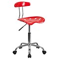 Flash Furniture Vibrant Computer Stool with Tractor Seat, Red (LF214RED)