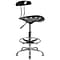 Flash Furniture Plastic Drafting Stool, Gray/Vibrant Black (LF-215-BLK-GG)