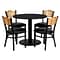 Flash Furniture Table Set 36D x 36W, Black (MD-0009-GG)