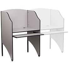 Flash Furniture Starter Study Carrel, Grey