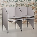Flash Furniture Starter Study Carrel, Grey