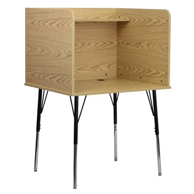 Flash Furniture 35.75W Study Carrel, Oak/Black (MT-M6221-OAK-GG)