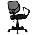 Flash Furniture Neri Ergonomic Mesh Swivel Low Back Task Office Chair, Black (WA3074BKARM)
