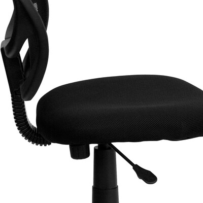 Flash Furniture Neri Armless Ergonomic Mesh Swivel Low Back Task Office Chair, Black (WA3074BK)