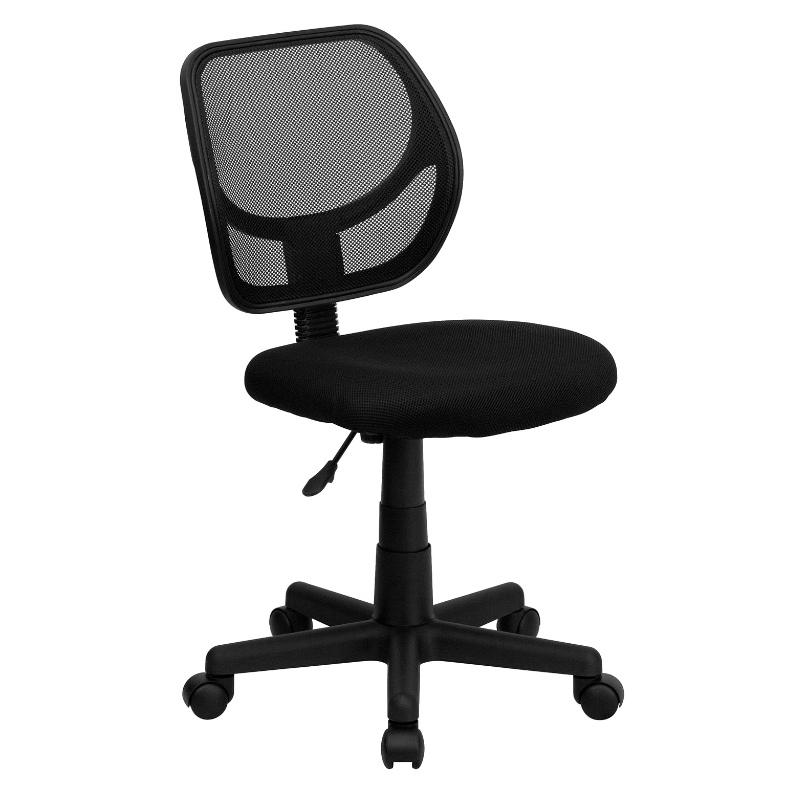 Flash Furniture Neri Armless Ergonomic Mesh Swivel Low Back Task Office Chair, Black (WA3074BK)