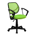 Flash Furniture Neri Ergonomic Mesh Swivel Low Back Task Office Chair, Green (WA3074GNARM)