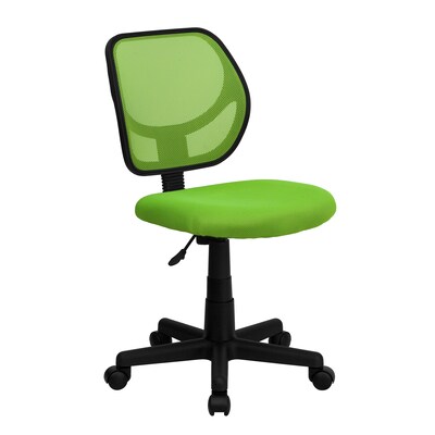 Flash Furniture Neri Armless Ergonomic Mesh Swivel Low Back Task Office Chair, Green (WA3074GN)