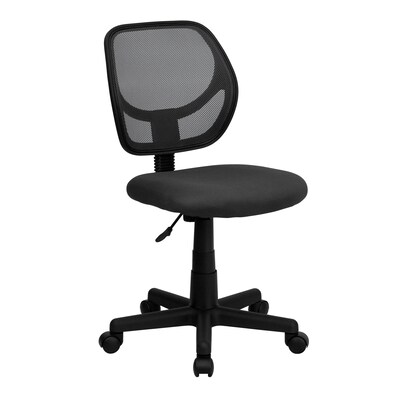 Flash Furniture Neri Armless Ergonomic Mesh Swivel Low Back Task Office Chair, Gray (WA3074GY)