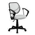 Flash Furniture Neri Ergonomic Mesh Swivel Low Back Task Office Chair, White (WA3074WHTARM)