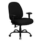 Flash Furniture HERCULES Series Ergonomic Fabric Swivel Big & Tall Executive Office Chair, Black (WL715MGBKA)