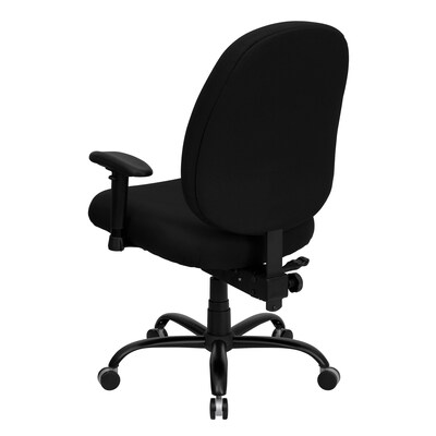 Flash Furniture HERCULES Series Ergonomic Fabric Swivel Big & Tall Executive Office Chair, Black (WL715MGBKA)