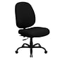 Flash Furniture HERCULES Series Armless Ergonomic Fabric Swivel Big & Tall Executive Office Chair, Black (WL715MGBK)