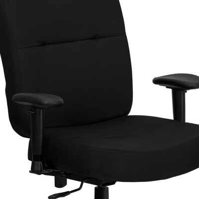 Flash Furniture HERCULES Big & Tall Fabric Drafting Stool, Black (WL-735SYG-BK-AD-GG)