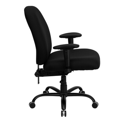 Flash Furniture HERCULES Series Ergonomic Fabric Swivel Big & Tall Executive Office Chair, Black (WL715MGBKA)