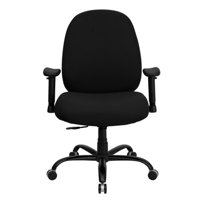 Flash Furniture HERCULES Series Ergonomic Fabric Swivel Big & Tall Executive Office Chair, Black (WL715MGBKA)