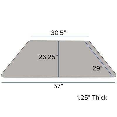 Flash Furniture Wren Trapezoid Activity Table, 29" x 57", Height Adjustable, Gray (XUA3060TRAPGYTA)