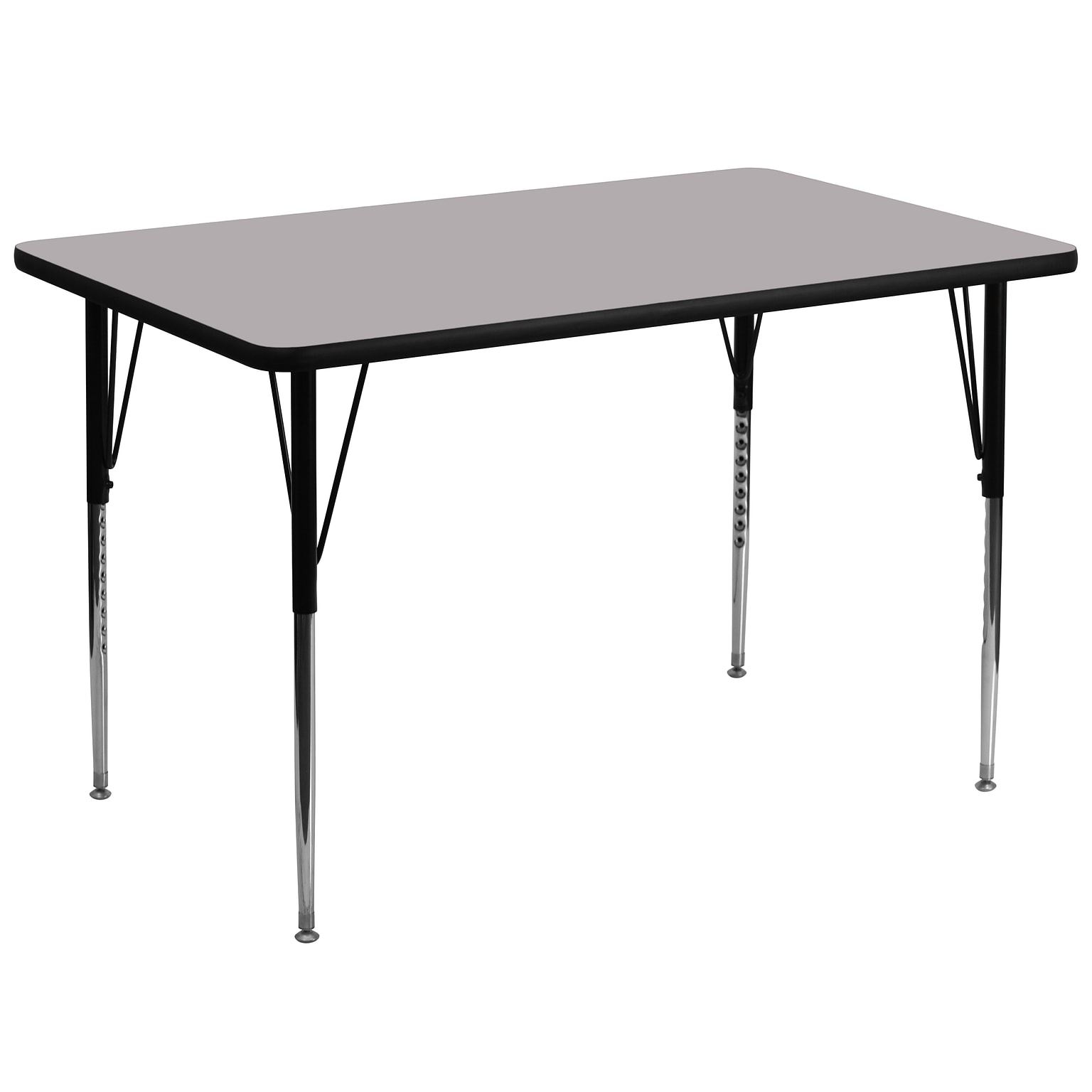 Flash Furniture Wren Rectangular Activity Table, 36 x 72, Height Adjustable, Gray (XUA3672RECGYTA)