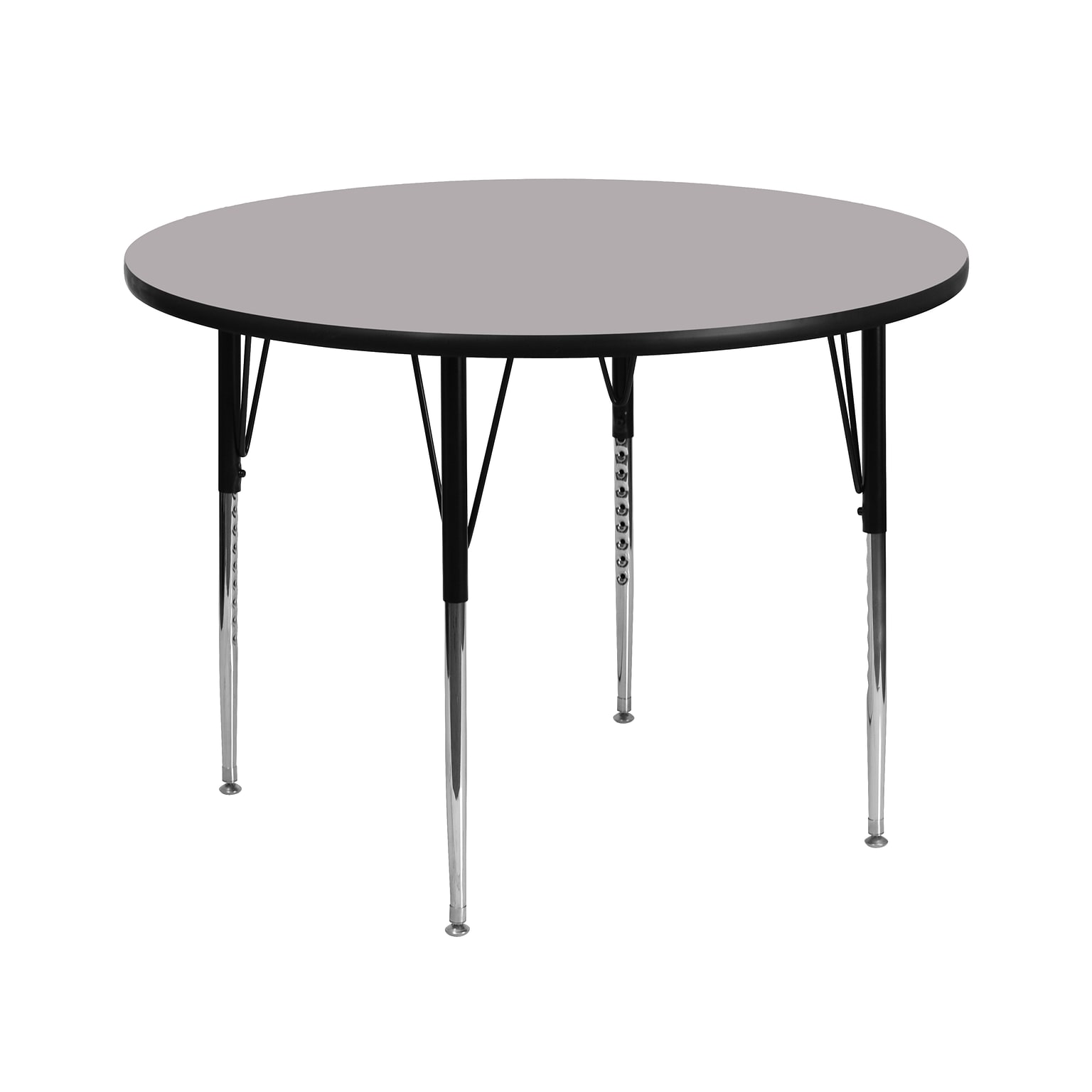 Flash Furniture Wren 42 Round Activity Table, Height Adjustable, Gray (XUA42RNDGYTA)