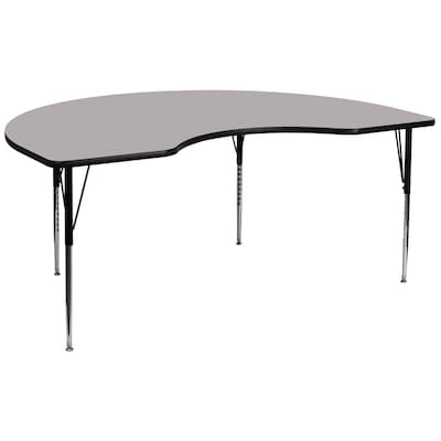 Flash Furniture Wren Kidney Activity Table, 48" x 96", Height Adjustable, Gray (XUA4896KIDGYTA)