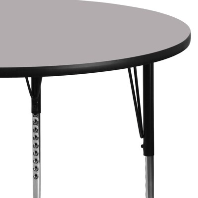 Belnick 21 1/8'' - 30 1/8'' H x 48'' W x 48'' D Steel Round Activity Table, Gray