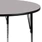 Belnick 21 1/8'' - 30 1/8'' H x 48'' W x 48'' D Steel Round Activity Table, Gray