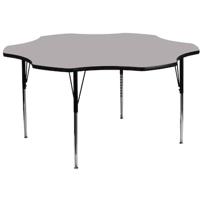 Flash Furniture Wren 60'' Flower Activity Table, Height Adjustable, Gray (XUA60FLRGYTA)