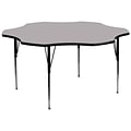 Flash Furniture Wren 60 Flower Activity Table, Height Adjustable, Gray (XUA60FLRGYTA)