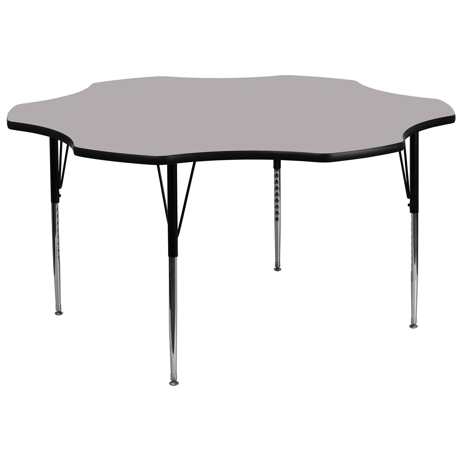 Flash Furniture Wren 60 Flower Activity Table, Height Adjustable, Gray (XUA60FLRGYTA)